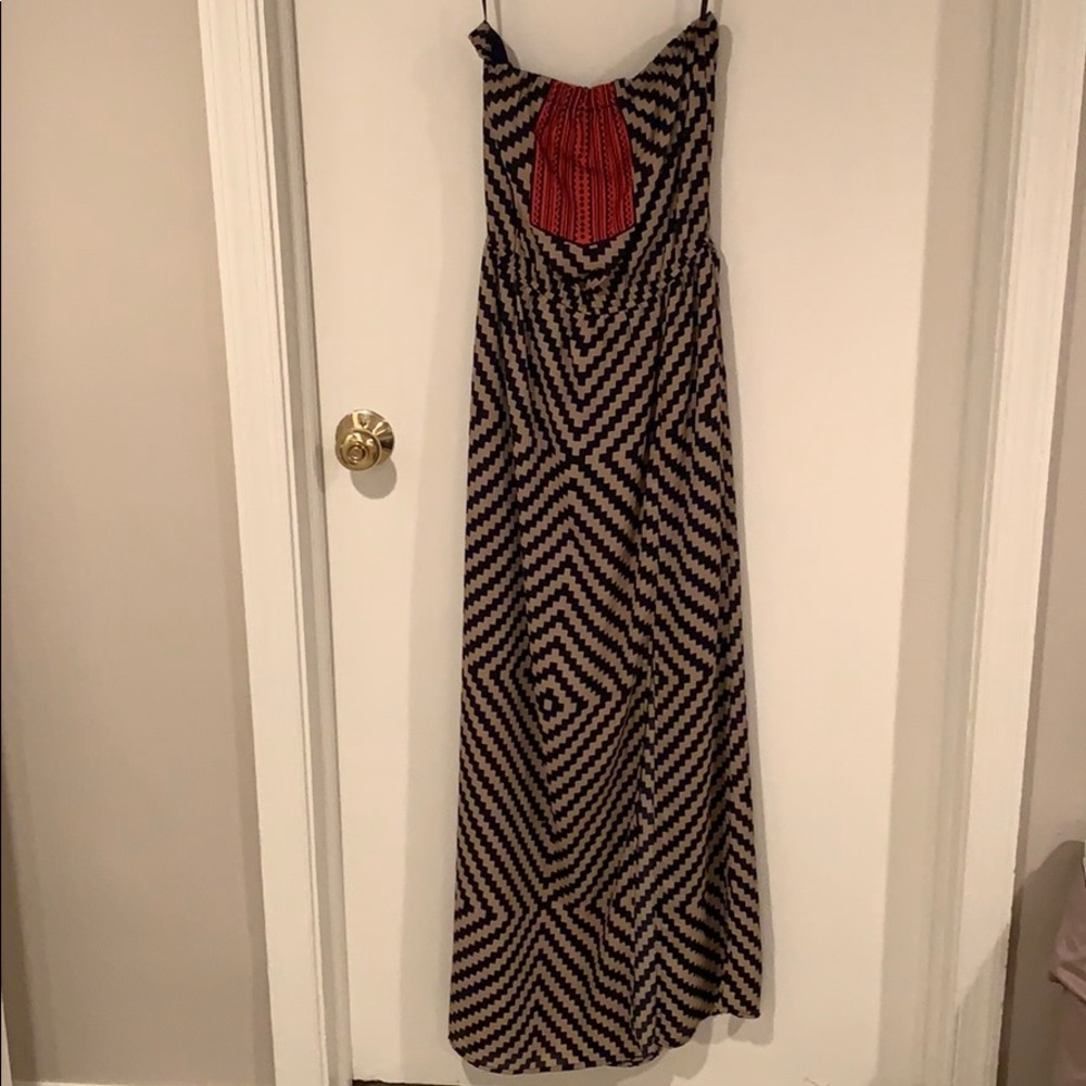 Strapless Geometric Dress